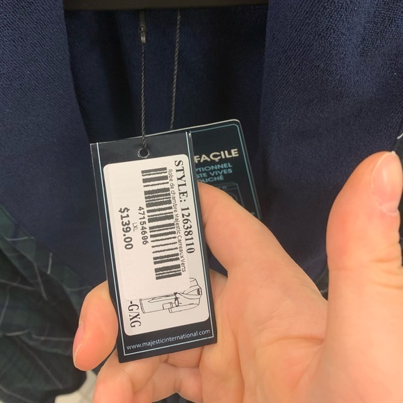 Majestic Denim&Cotton Bedroom Dress Green Square - Picture 3 of 3